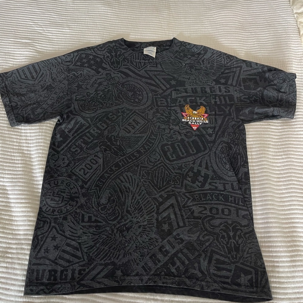 2001 Rare Vtg Sturgis Black Hills Motorcycle Rally Shirt Sz L Biker Harley